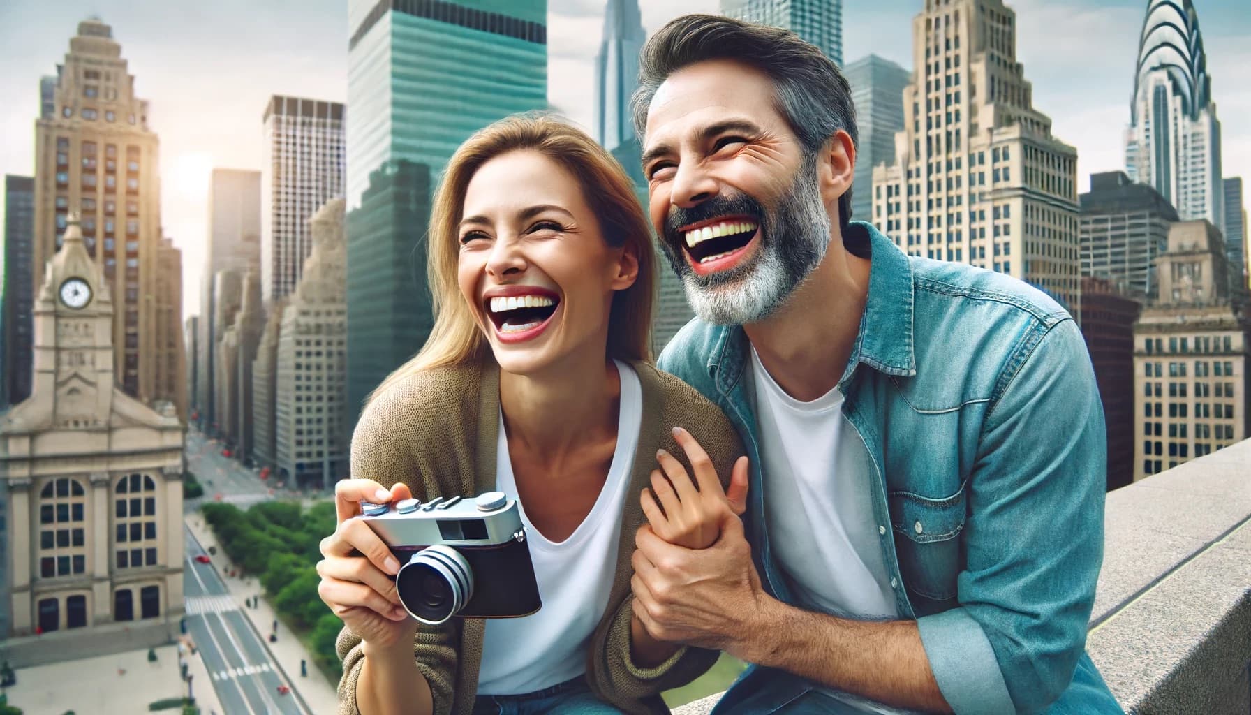 A photo showing a couple depicting excitation transfer theory